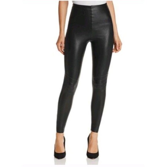 NWT Commando faux leather moto leggings with patch control sz S - Picture 1 of 10